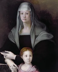 Porträt von Maria Salviati mit Giulia de